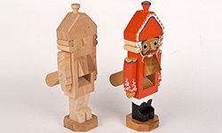 Щелкунчик - орехокол деревянный. Классическая модель. Красный большой 32 см