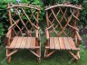 Комплект садовой мебели из дерева – наборный стол, два кресла
