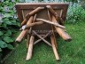 Комплект садовой мебели из дерева – наборный стол, два кресла