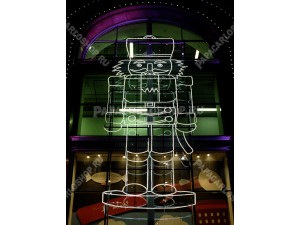 Щелкунчик в Центральном детском магазине на Лубянке – световое панно (фото 10х15 см)